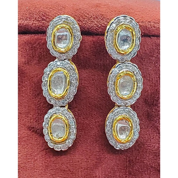 18kt Gold Fusion Diamond Earring - Picture 5 of 10